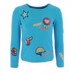Camiseta EQUI-KIDS "PonyLove" con parches - Niñas